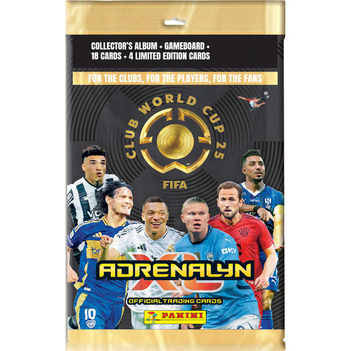 FIFA CLUB World Cup 2025 Soccer Cards Starter Pack (Binder, Gameboard, 18 Cards + 4 Limited Editi...