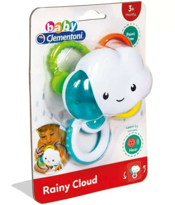 Clementoni - Baby Rainy Cloudy Rattle - Multi-Colour