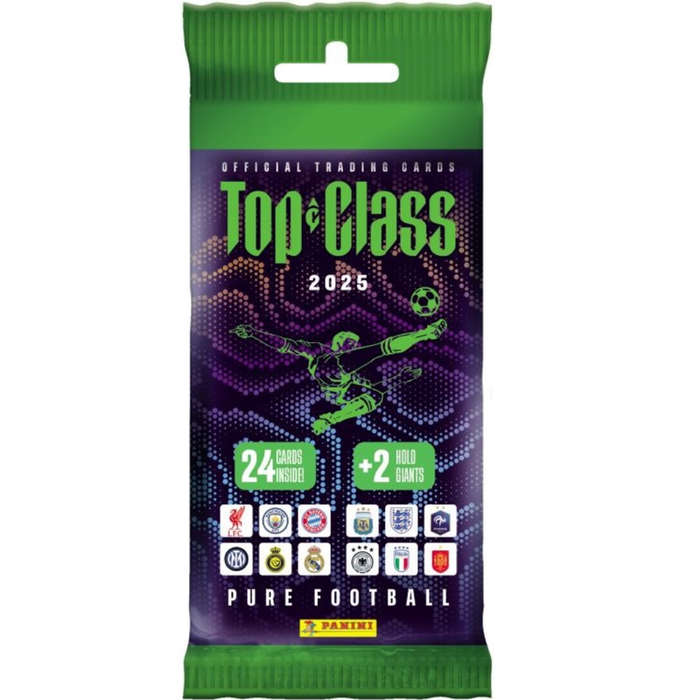 TOP CLASS 2025 Soccer Cards Fat Pack (24 Cards + 2 Holo Giants)