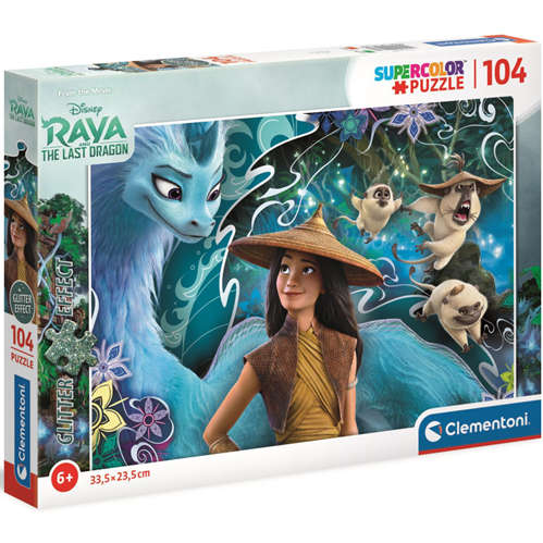 Disney Raya & The Last Dragon Glitter104 Piece Puzzle. Clementoni