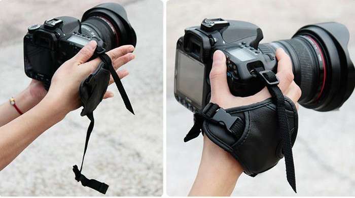 *LOCAL STOCK* Universal Triangle Leather DSLR Camera Hand Grips SLR Camera Wrist Strap Belt