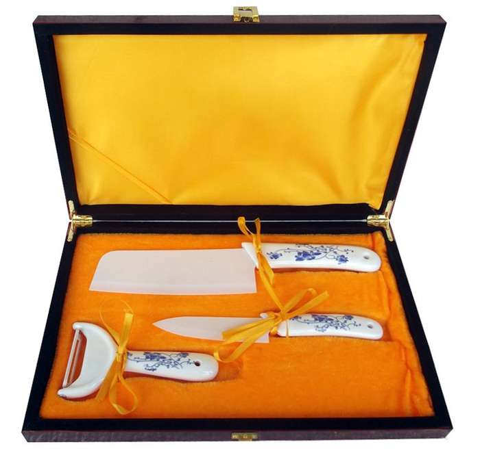 *LOCAL STOCK* Ultra Sharp Durable Advanced Ceramic Knife Cutlery Knives Set + Wooden Gift Box