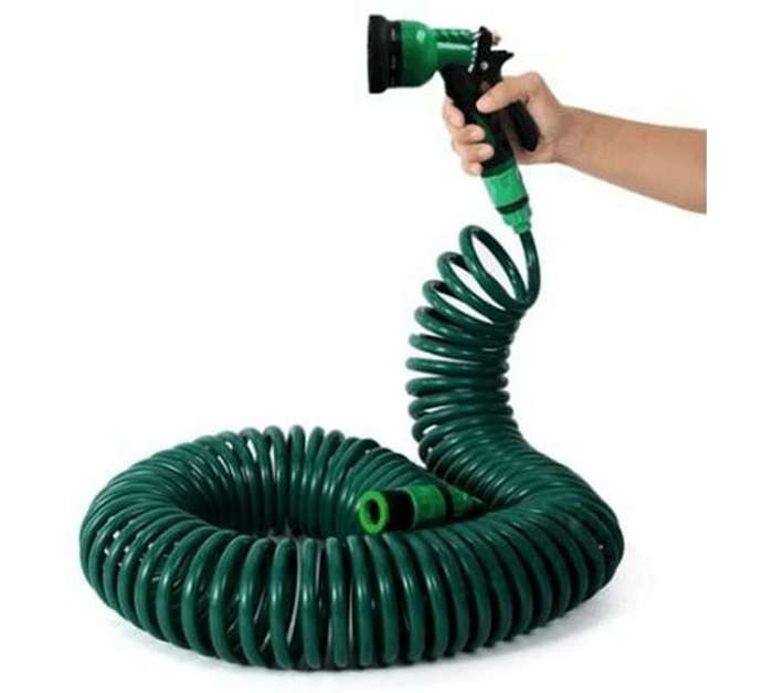 Spiral Expandable Garden Hose Pipe - 15m With Attachments