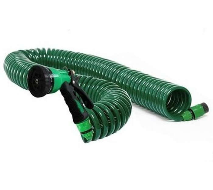 Spiral Expandable Garden Hose Pipe - 15m With Attachments