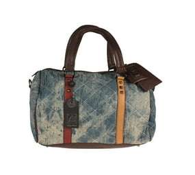 AB Collezioni Queen Womens Ladies Denim Designer Hand Shoulder Bag - Blue **