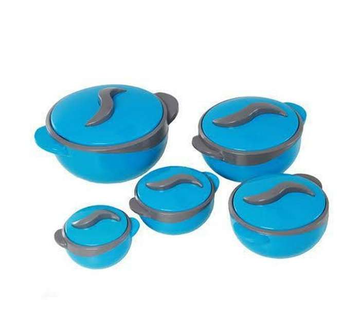 Food Warmers Thermo Containers 5 Pieces Set - 500ml to 4500ml