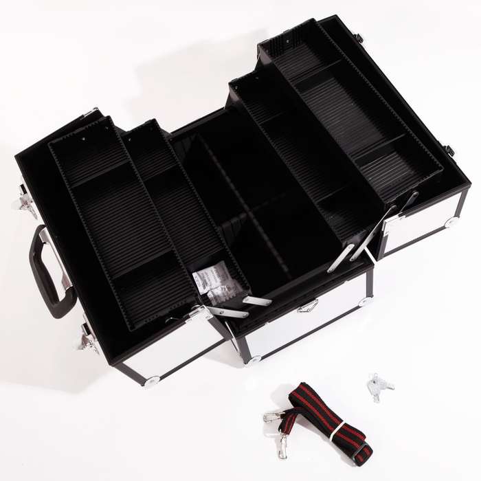 Pro Aluminum Makeup Train Case Jewelry Box Travel Cosmetic Organizer Case