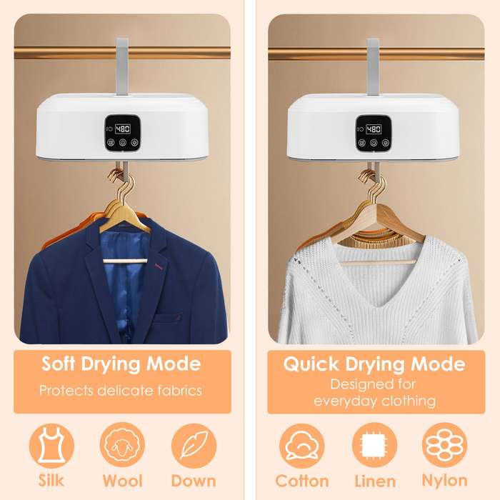 Portable Clothes Dryer Teqhome Mini Dryer Machine with Remote for Small Light Clothes Quick and Easy