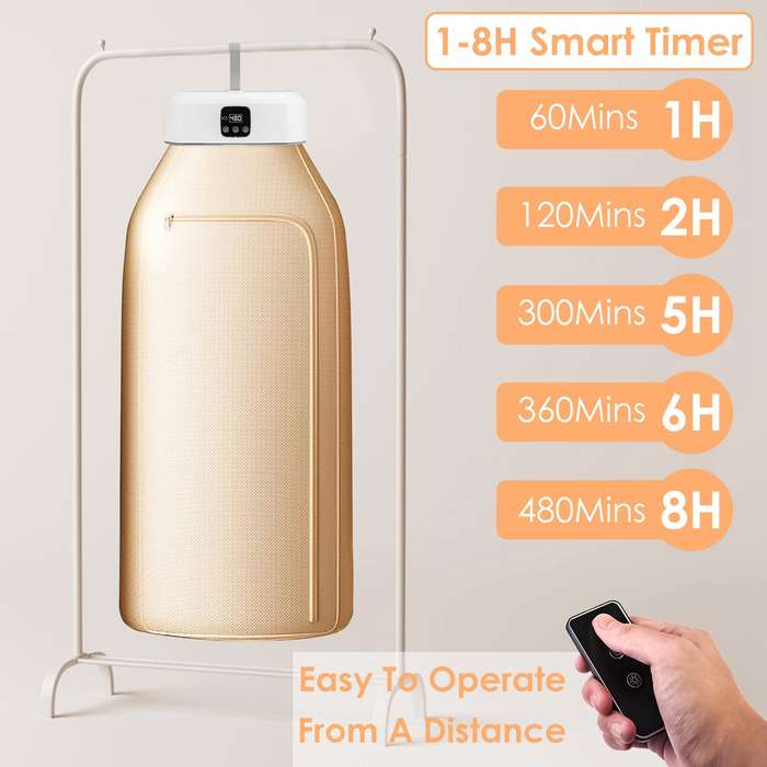 Portable Clothes Dryer Teqhome Mini Dryer Machine with Remote for Small Light Clothes Quick and Easy