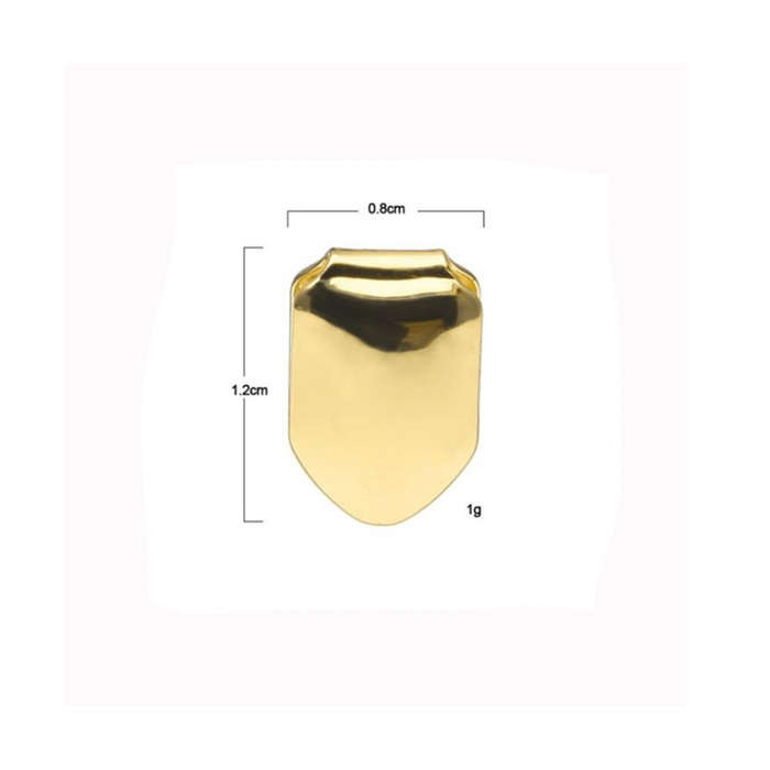 Teeth Grillz Single Gold Clip on Tooth Cap