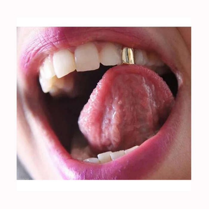 Teeth Grillz Single Gold Clip on Tooth Cap
