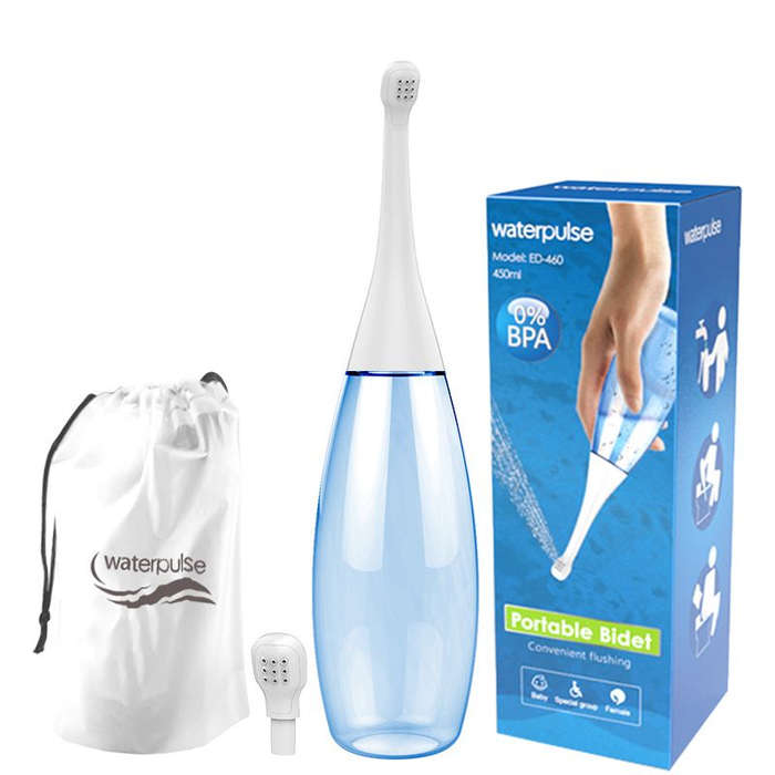 Waterpulse Portable Bidet - Perineal Bottle with Attachment & Bag (450ml)
