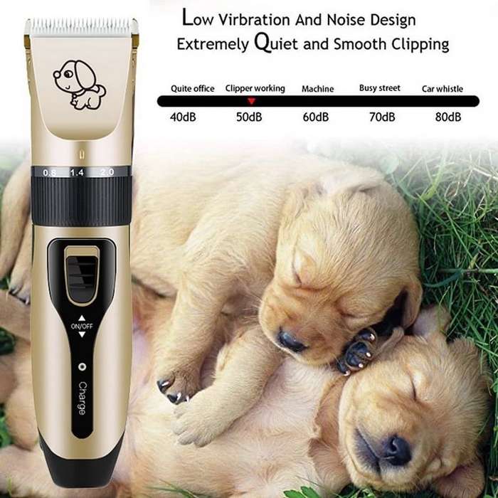 Dog Hair Clipper Kit USB Rechargeable Cordless Pet Grooming Clippers