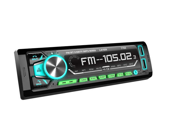 Car Radio with BT, FM, TF, AUX and MP3 Audio Player - 7705