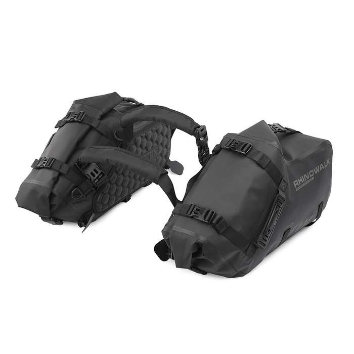 RHINOWALK MT1428BK Waterproof Motorbike Two Side Saddle Bag Motorcycle Luggage Pannier Storage Bag