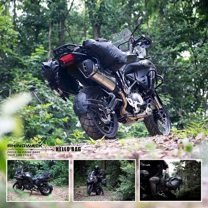 RHINOWALK MT1428BK Waterproof Motorbike Two Side Saddle Bag Motorcycle Luggage Pannier Storage Bag