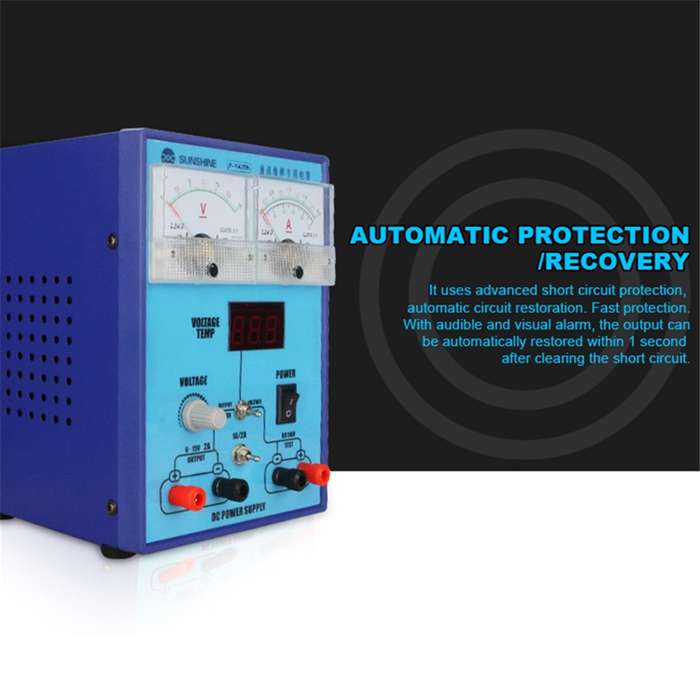 SUNSHINE P-1502TN DC Power Supply Adjustable Constant Temperature Voltage / Current Measurement for
