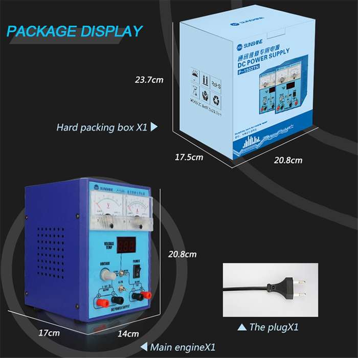 SUNSHINE P-1502TN DC Power Supply Adjustable Constant Temperature Voltage / Current Measurement for