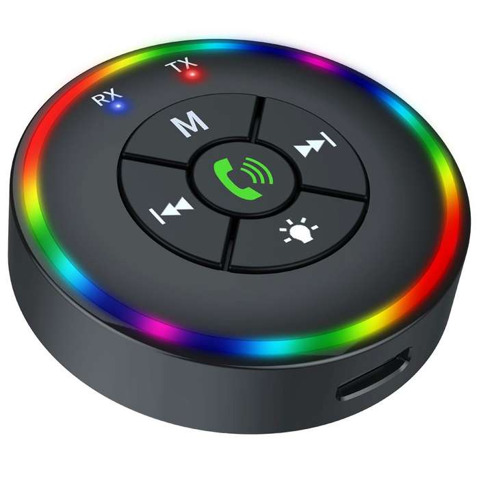 Q10 2-in-1 Bluetooth 5.3 Wireless Transmitter / Receiver MP3 Player Adapter with Colorful Atmosphere