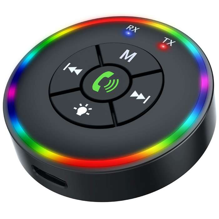 Q10 2-in-1 Bluetooth 5.3 Wireless Transmitter / Receiver MP3 Player Adapter with Colorful Atmosphere