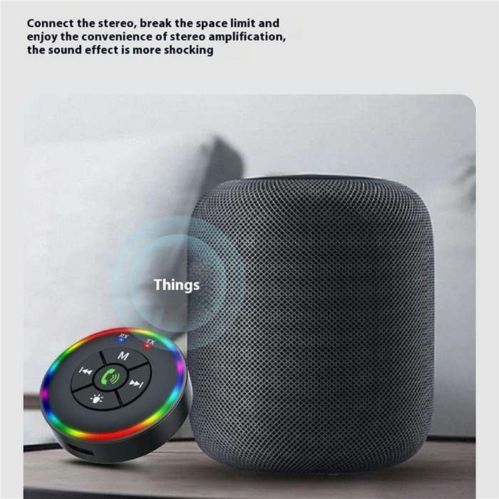 Q10 2-in-1 Bluetooth 5.3 Wireless Transmitter / Receiver MP3 Player Adapter with Colorful Atmosphere