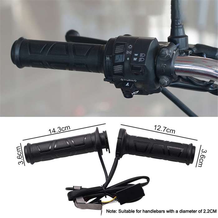 WUPP CS-974A1 12V Motorcycle Scooter Three Gear Temperature Control Electric Hand Grip Cover Heated