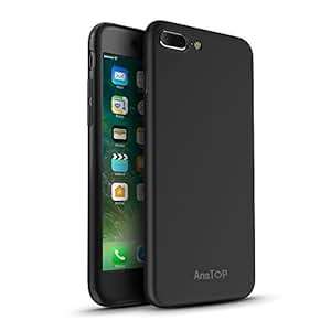 iPhone 7 Plus Case, AnsTOP Slim Fit [360 Degree Full Body Protection] Dual Layer Case with Tempered