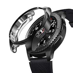 Miimall Case Samsung Gear S3 Frontier/Classic Galaxy Watch 46mm TPU (Samsung Gear S3 Case Black)
