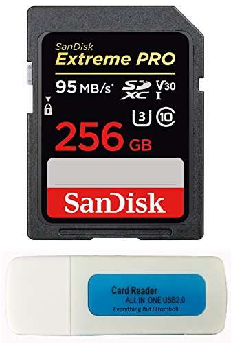 SanDisk 256GB Extreme Pro Memory Card for Sony FDRAX53/B 4K HD; FDR-AX100/B Vide