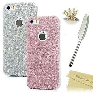 iPhone SE Case, iPhone 5S / iPhone 5 Case - Maviss Diary 2 ¿¿ Bling Shiny Sparkle Soft TPU Case Dur