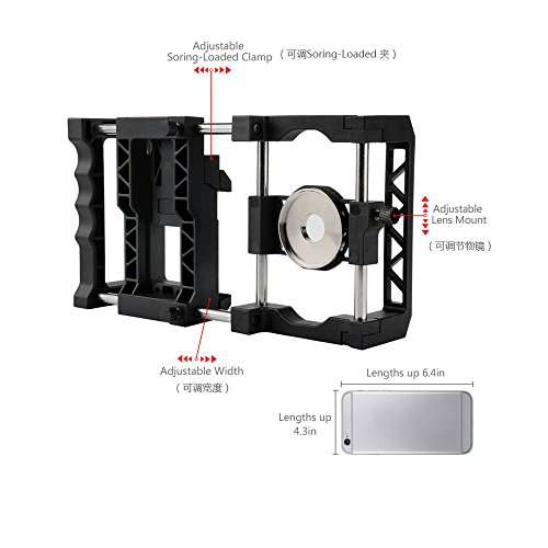 Elecguru PRO Universal Smartphone Camera Accessories Set Rig Full-Featured Camera Rig with Wide Ang