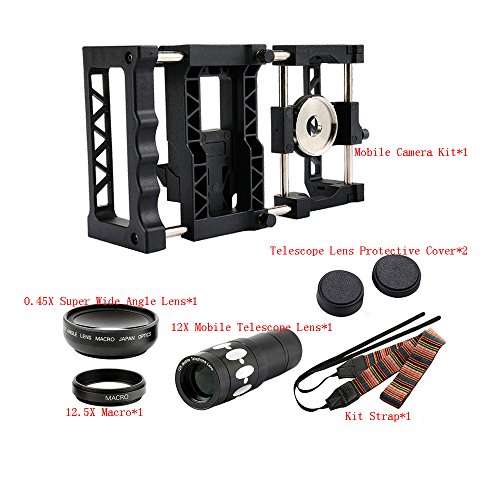 Elecguru PRO Universal Smartphone Camera Accessories Set Rig Full-Featured Camera Rig with Wide Ang