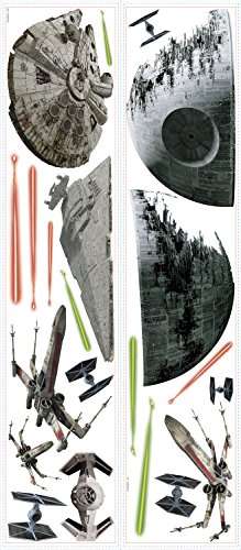 RoomMates RMK3012SCS Star Wars EP VII Spaceships P&S Wall Decals, 20 Count