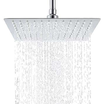Image result for Stainless Steel Rainfall Shower Head (Square) - 20cm / 8 Inch