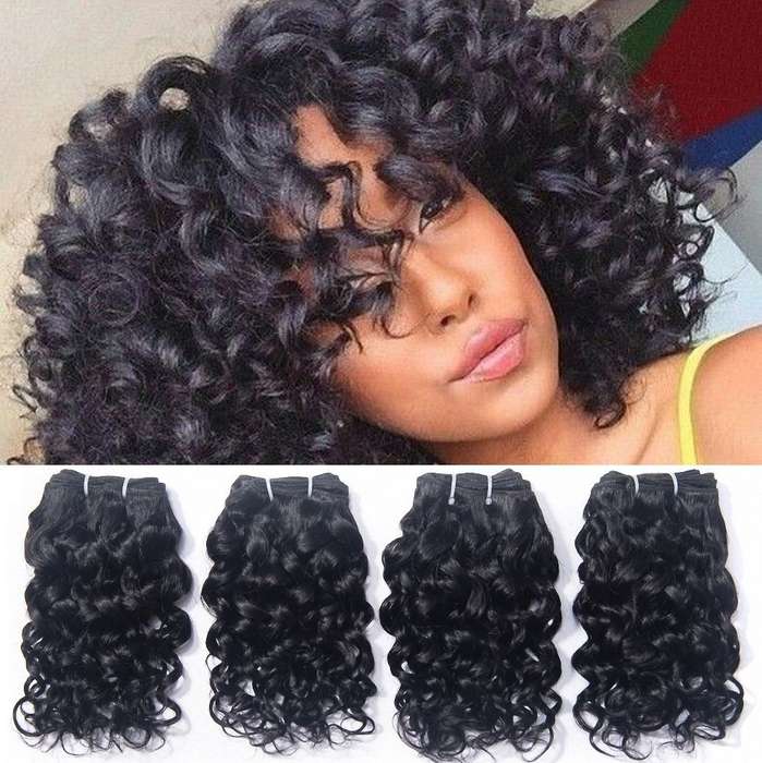 Human Hair Brazilian Curly Weave 4 Bundles Virgin Unprocessed