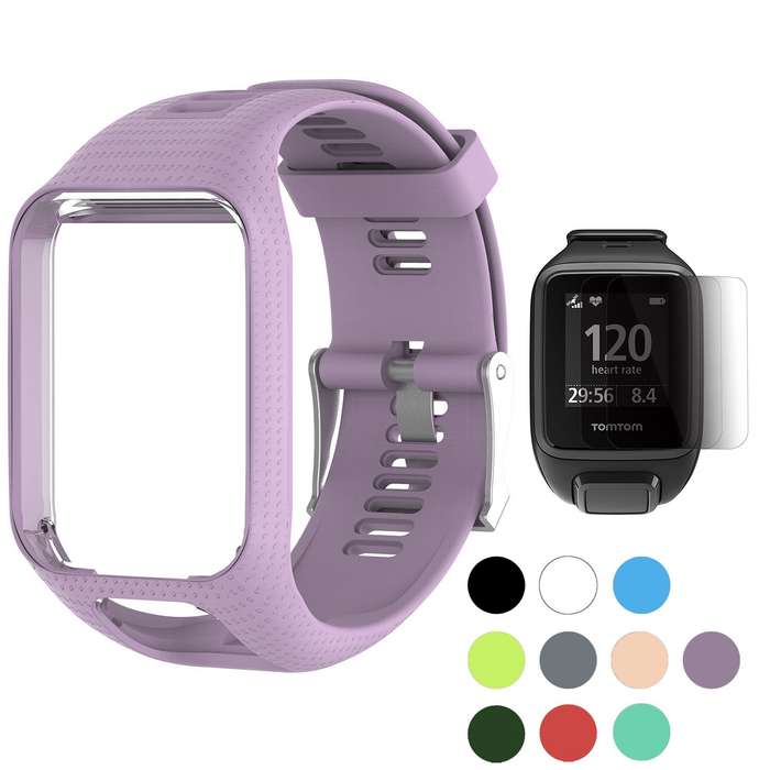 TomTom Runner 2 3/Spark/Spark 3/Golfer 2/Adventurer, Replacement Silicone Band Strap Accessory