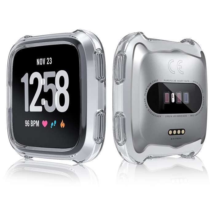 Fitbit Versa Case Plus Charger [3+1 Pack], Exclusive Charging Dock Stand Compatible Fitbit Versa Sma