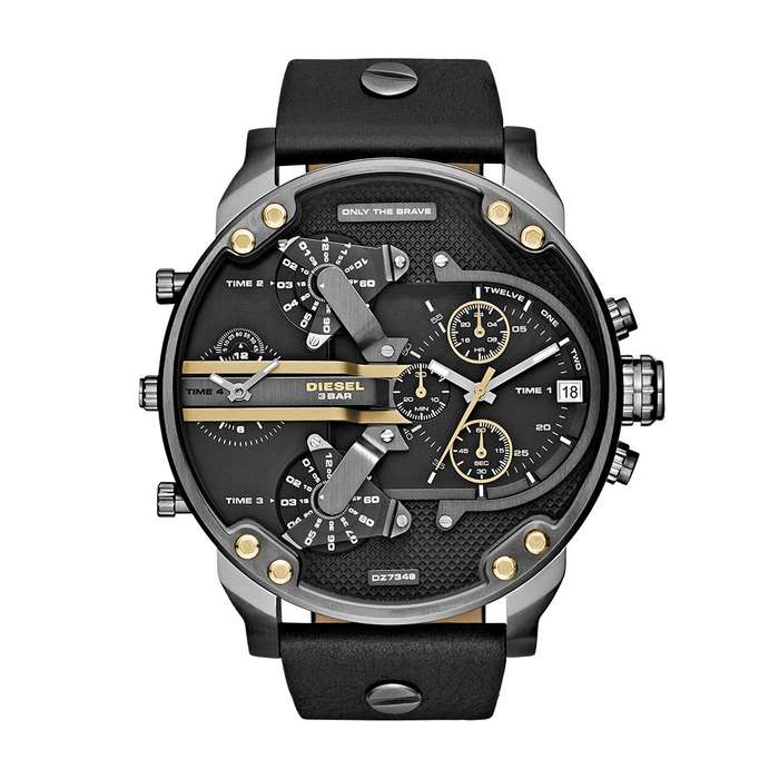 Diesel Watches Mr. Daddy 2.0 Multifunction Leather Watch