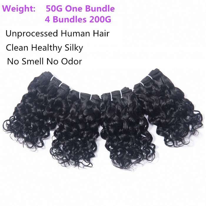 Human Hair Brazilian Curly Weave 4 Bundles Virgin Unprocessed