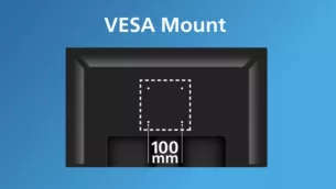 VESA mount allows for flexibility
