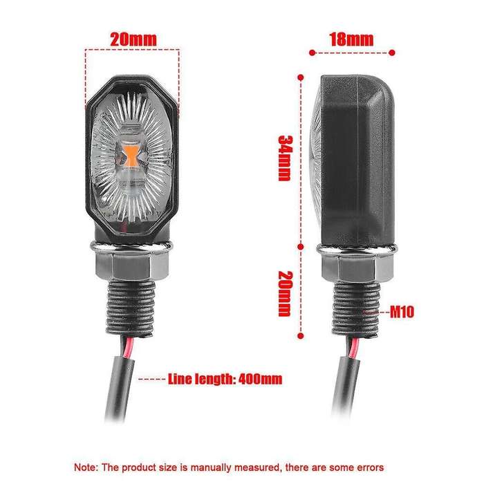 2pcs Universal Mini Motorcycle Turn Signal Plastic for Suzuki Honda