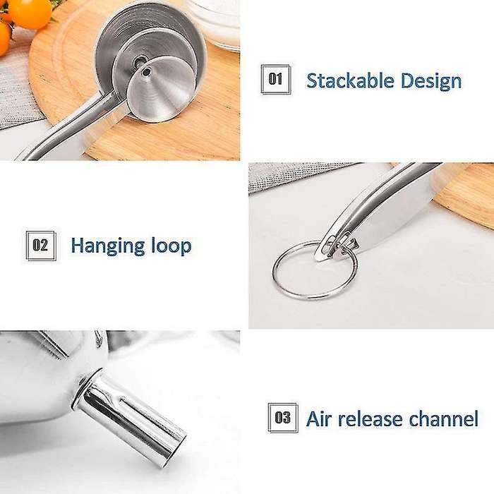 Metal Funnels for Filling Bottles Stainless Steel Small Funnel Set