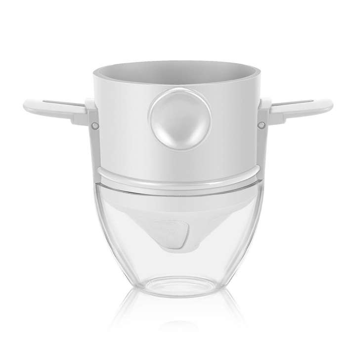 1pcs Coffee Filter with Cup Drip Coffee Tea Holder Reusable ,white