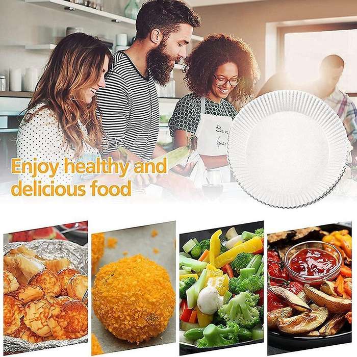 Air Fryer Disposable Paper Lined Non-stick Mat Steamer Round Baking