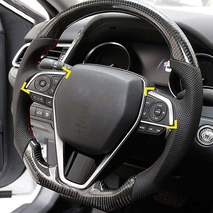 2pcs Stainless Steel Stickers for Toyota Camry Xv70 Steering Wheel