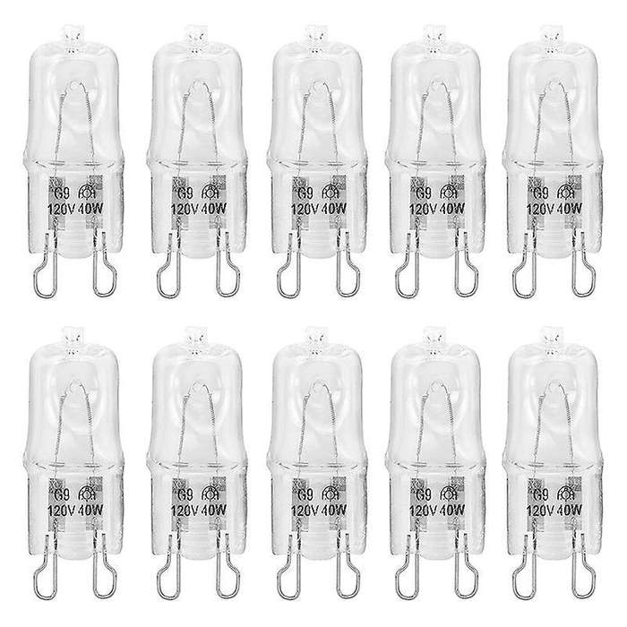 10 Pack Clear Lense Q40/g9/fr/120v G9 40w 120volt T4 Halogen Light