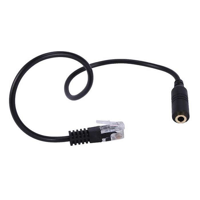 2pcs 3.5mm Plug Jack to Rj9 Phone Headset Earphone Adapter Cable