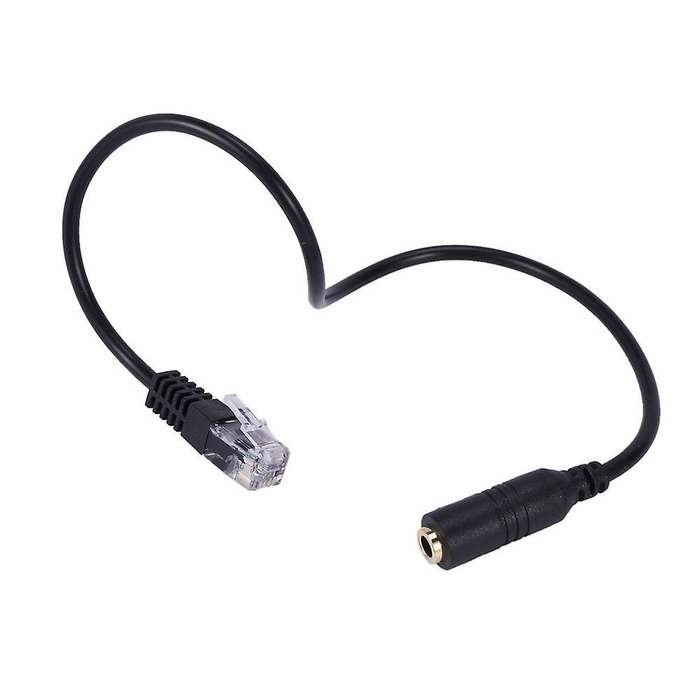 2pcs 3.5mm Plug Jack to Rj9 Phone Headset Earphone Adapter Cable