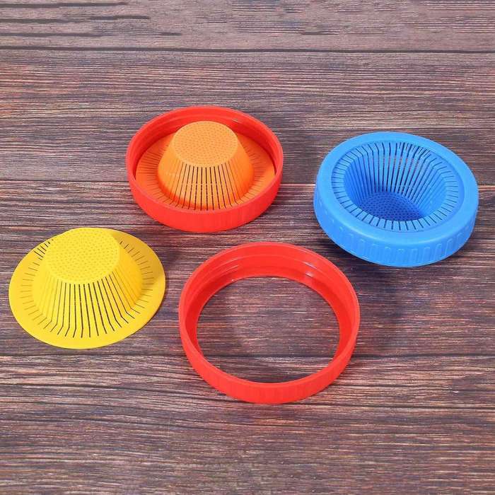 Plastic Sprouting Lids , Sprouting Jar with Silicone Sealing Gaskets