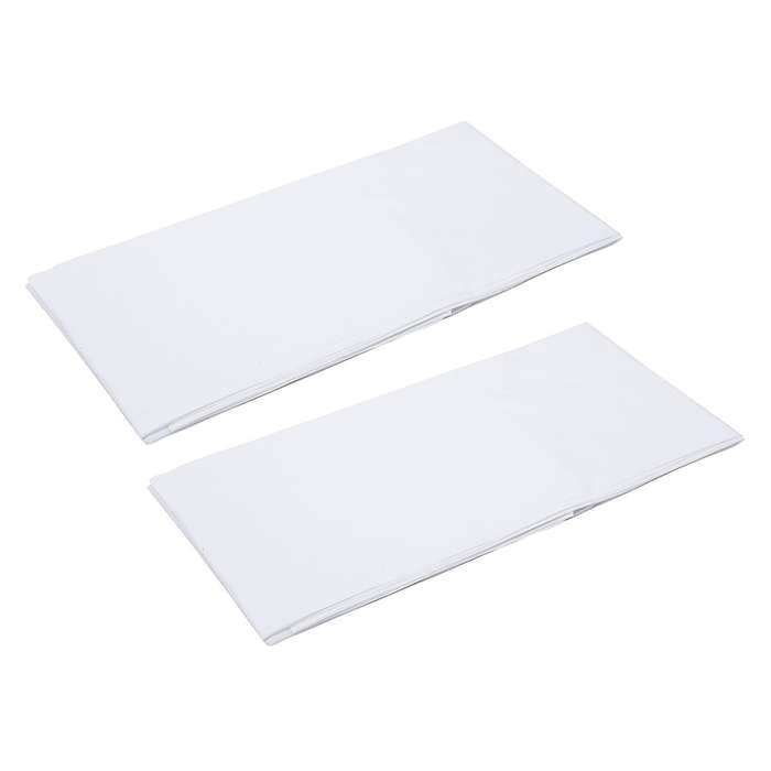 2x Plastic Tablecloth, White 137cm X 183cm